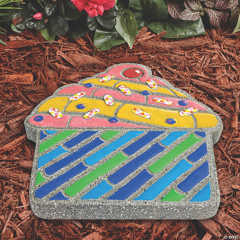 Paint Your Own Stepping Stone: Cupcake Image