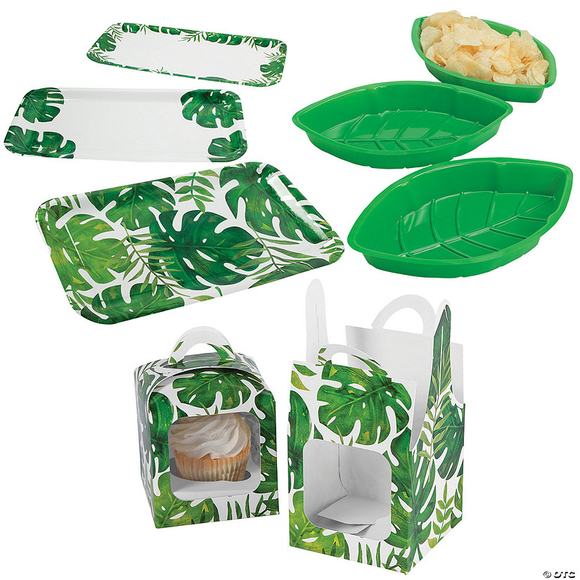 Palm Leaf Serveware Kit - 27 Pc. Image