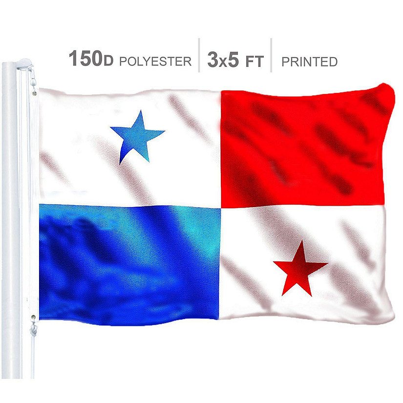 Panama Panamanian Flag 150D Printed Polyester 3x5 Ft Image