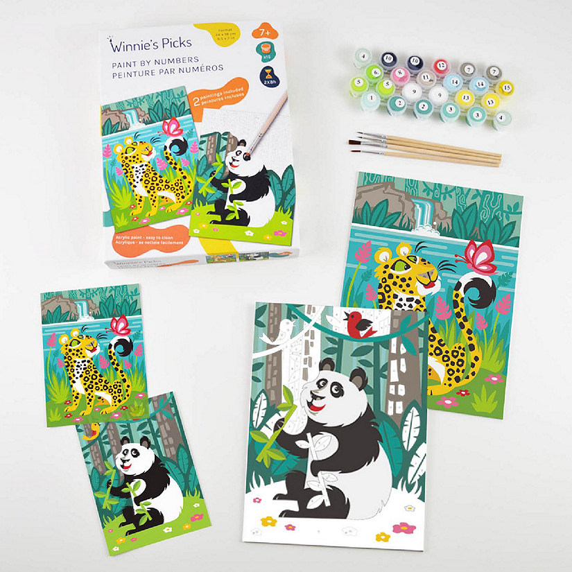Panda &amp; Leopard - Kids' paint by numbers Image