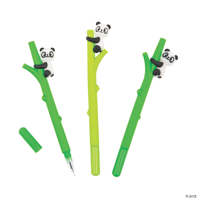 Panda on Bamboo Pens - 12 Pc. Image