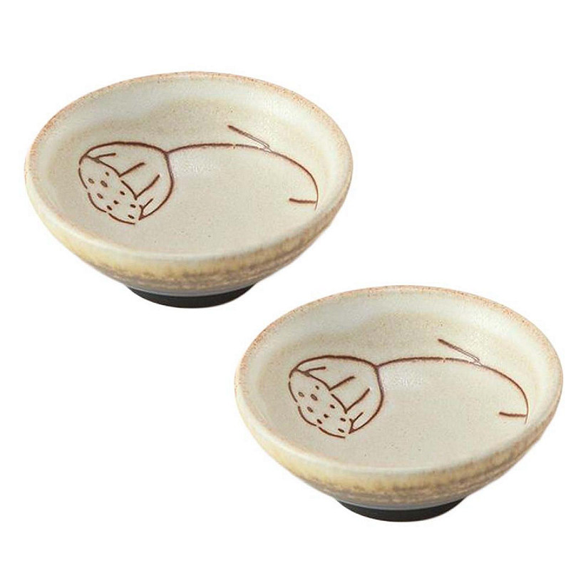 Panda Superstore PF-HOM367125011-DORIS00101-RP 2 oz Chinese Kungfu Handcraft Lotus Seedpod Crude Pottery Japanese Ceramic Wine & Tea Cups&#44; Beige - 2 Piece Image