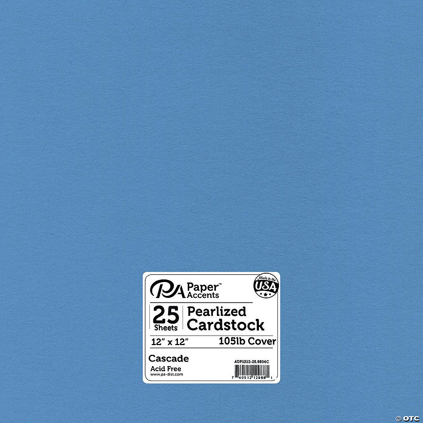 Paper Accents Cardstock 12"x 12" Pearlized 105lb Cascade 25pc&#160; &#160;&#160; &#160; Image