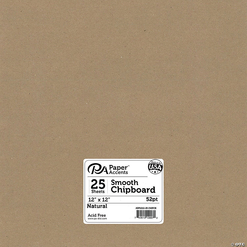 Paper Accents Chipboard 12"x 12" 1X Heavy 52pt Natural 25pc&#160; &#160;&#160; &#160; Image