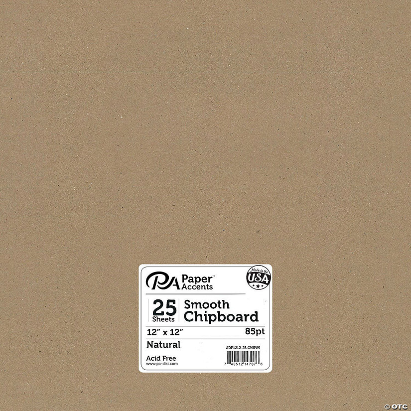 Paper Accents Chipboard 12"x 12" 2X Heavy 85pt Natural 25pc&#160; &#160;&#160; &#160; Image