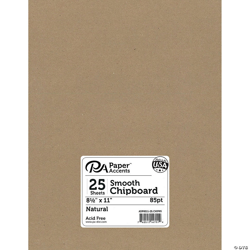 Paper Accents Chipboard 8.5"x 11" 2X Heavy 85pt Natural 25pc&#160; &#160;&#160; &#160; Image