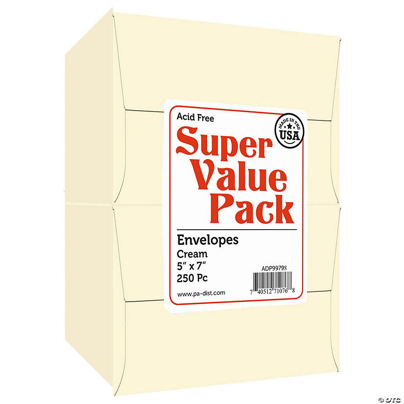 Paper Accents Envelope Super Value 5x7 Cream 250pc Image