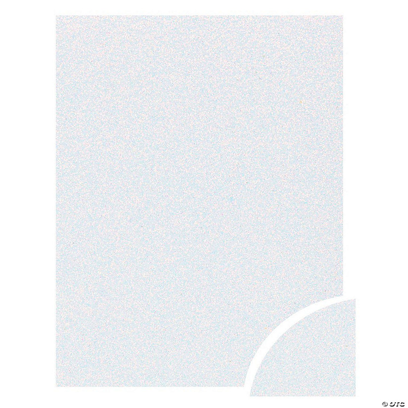 Paper Accents Glitter Cardstock 22"x 28" 85lb 10pc Iridescent White UPC&#160; &#160;&#160; &#160; Image