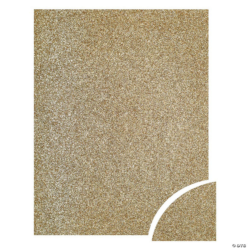 Paper Accents Glitter Cardstock 22"x 28" 85lb 10pc Light Gold UPC&#160; &#160;&#160; &#160; Image