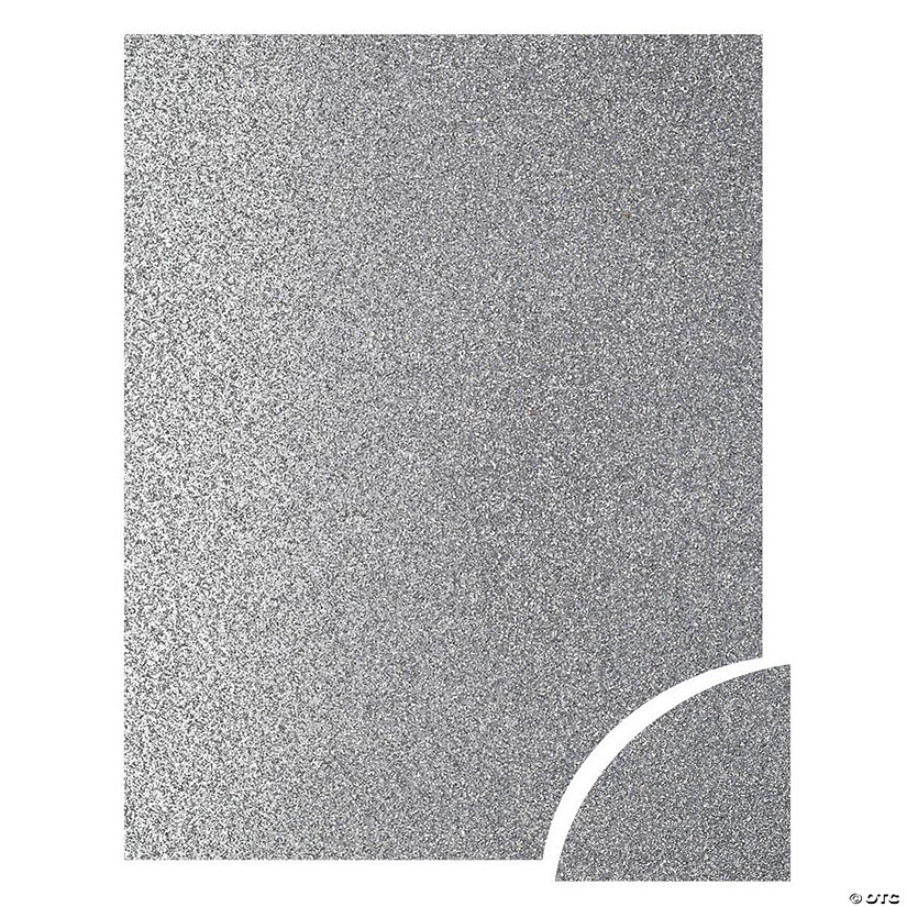 Paper Accents Glitter Cardstock 22"x 28" 85lb 10pc Silver UPC&#160; &#160;&#160; &#160; Image
