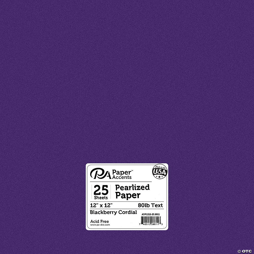 Paper Accents Pearlized 12x12 25pc 80lb Blackby Cordial Image