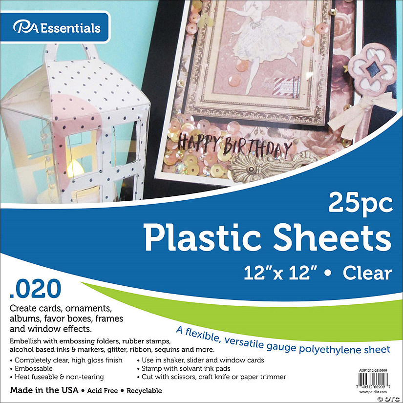 Paper Accents Plastic Sheet 12x12 Clear .020 25pc Image