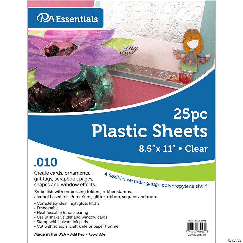 Paper Accents Plastic Sheet 8.5x11 Clear .010 25pc Image
