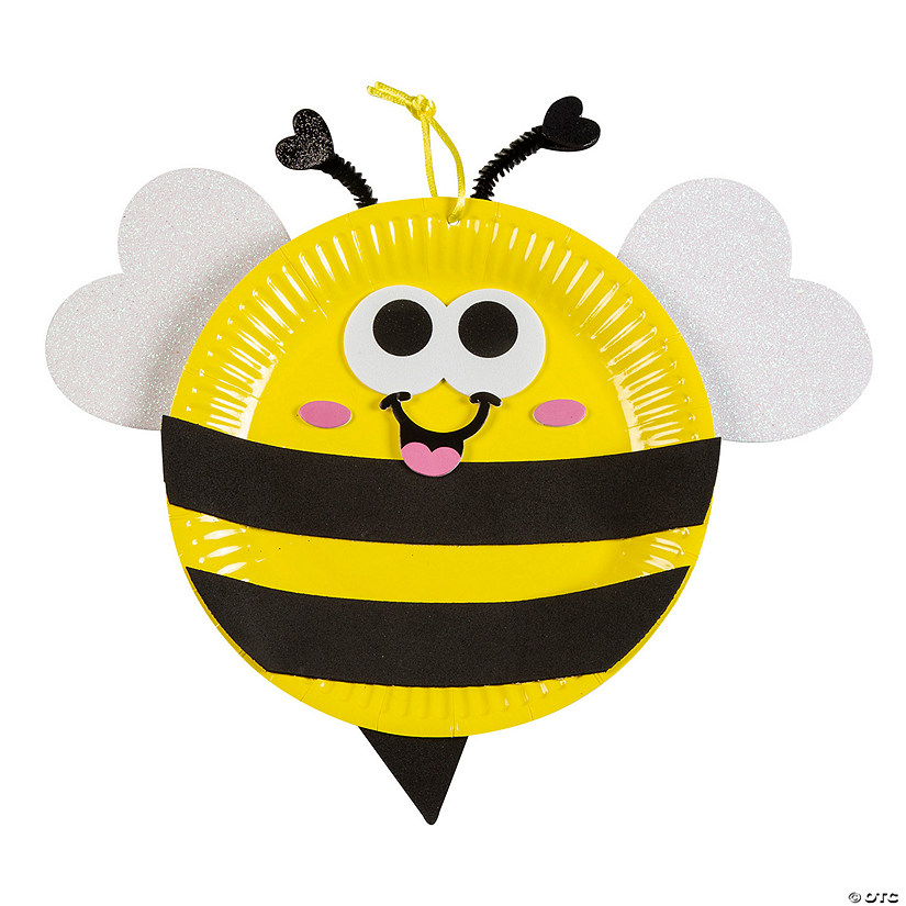 Paper Plate Bee Sign Craft Kit - Makes 12 Image