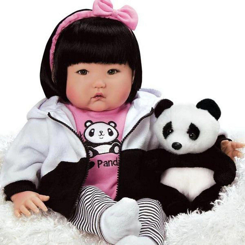 Paradise Galleries 20 Asian Realistic Reborn Doll, Stuffed Panda and Accessories - Bamboo Image