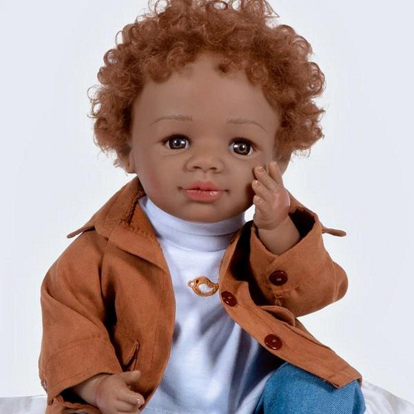 Paradise Galleries Realistic Black American Toddler Doll and Accessories - Mommy's Little Man Image