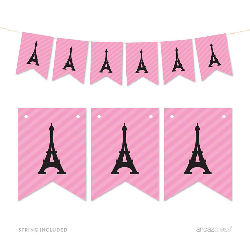 Paris Eiffel Tower Banner - 4 x 5.5 Inch Image