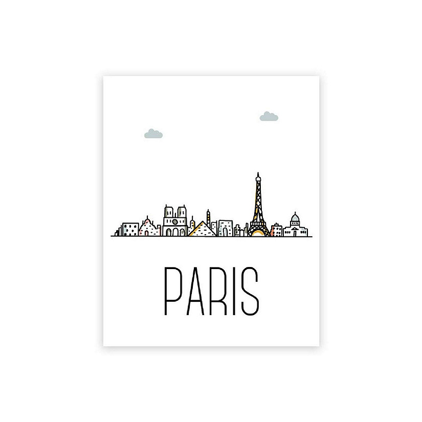 Paris Skyline Color 16x20in 1-Pack Image