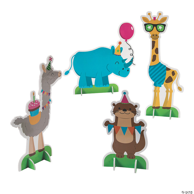 Party Animal Centerpieces - 4 Pc. Image