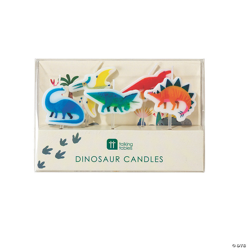 Party Dinosaur-Shaped Candles - 5 Pc. Image