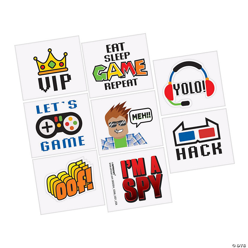 Party Town Temporary Tattoos - 8 Pc. Image