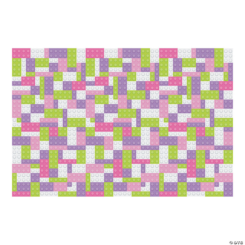 Pastel Color Brick Party Backdrop - 3 Pc. Image