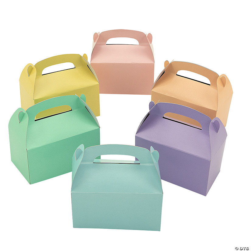 Pastel-Colored Treat Boxes - 12 Pc. Image