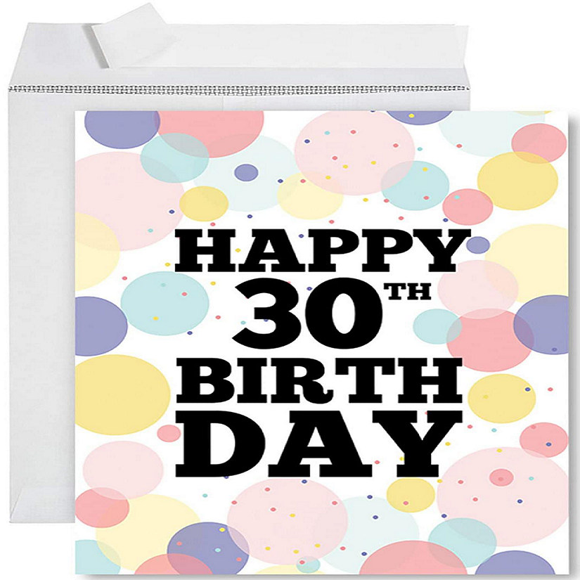 Pastel Confetti 30th Jumbo 8.5x11IN Image