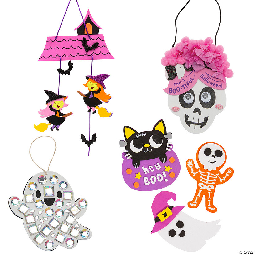 Pastel Halloween Craft Assortment Kit - Makes 48 Image