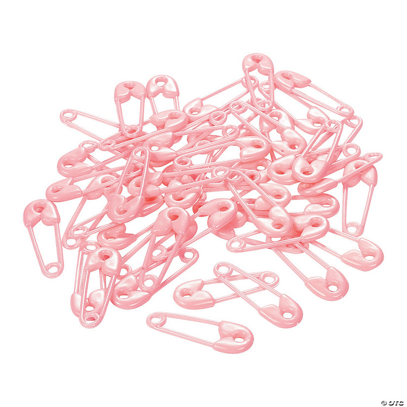 Pastel Pink Mini Safety Pin Favors Image