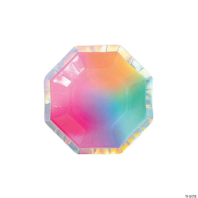 Pastel Rainbow Paper Dessert Plates Oriental Trading