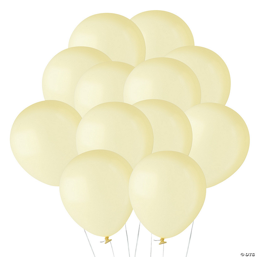 Pastel Yellow 5" Latex Balloons - 24 Pc. Image