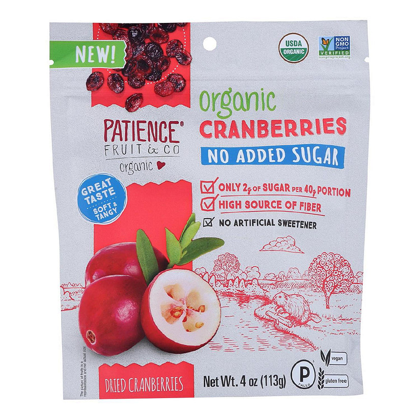 Patience Fruit & Co - Cranberry Drd No Sugar - Case of 8-4 OZ Image