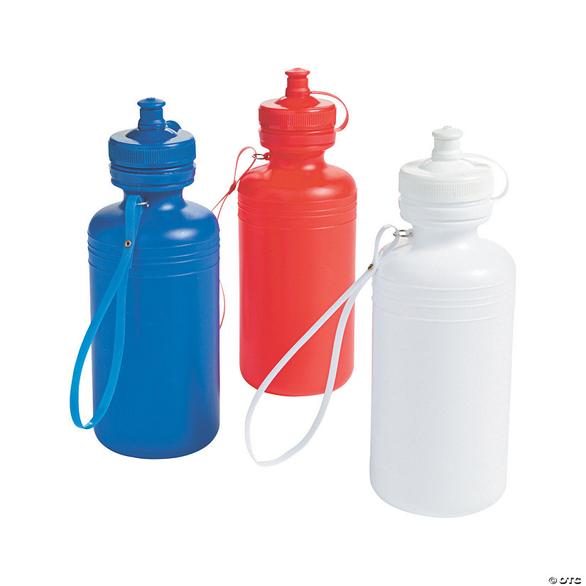 Patriotic BPA-Free Plastic Water Bottles - 12 Pc. Image