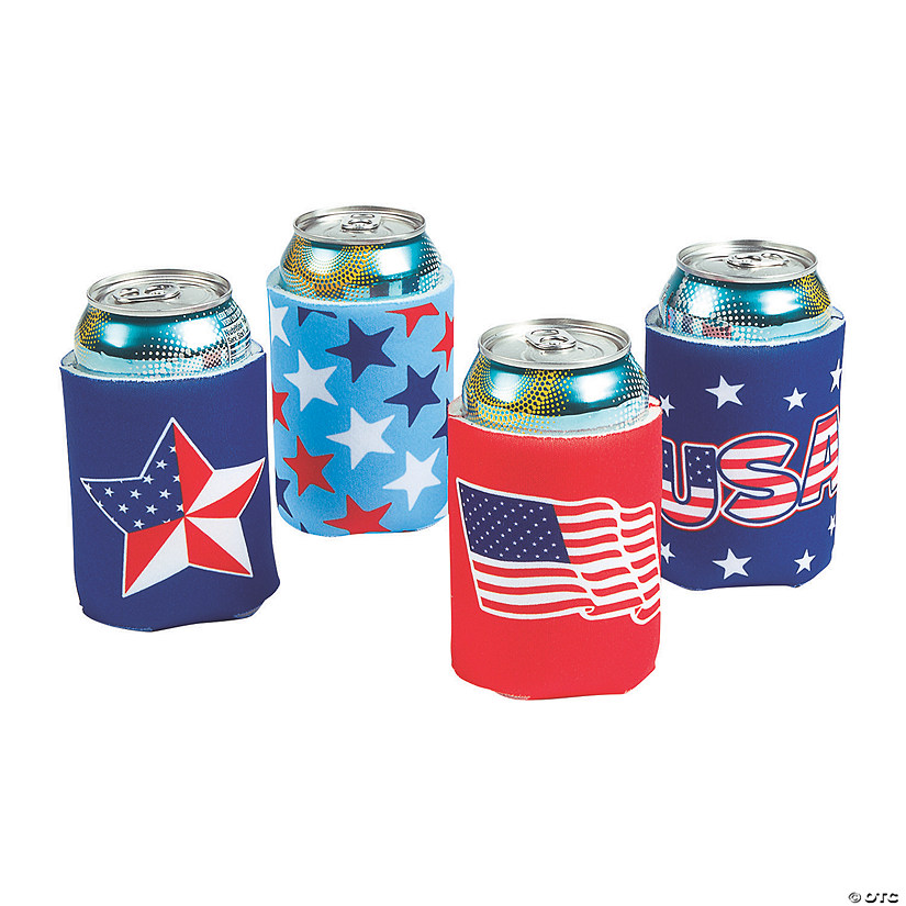 Patriotic Can Sleeves - 12 Pc. Image