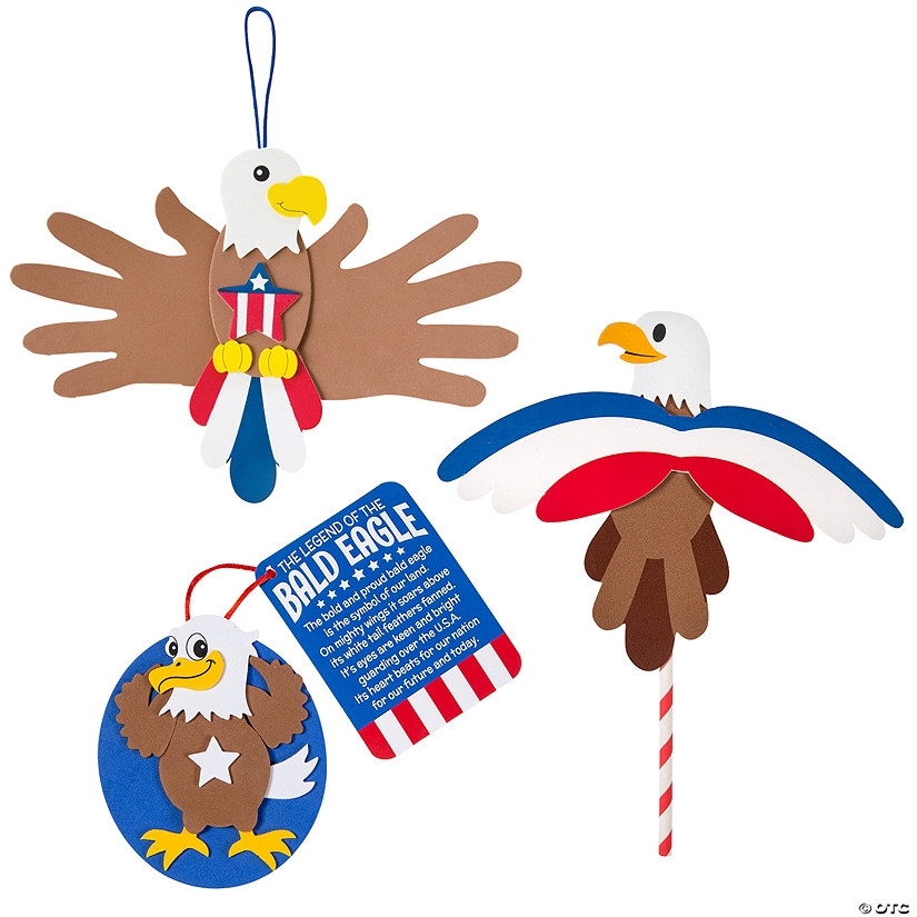 Patriotic Eagle Craft Kit Assortment - Makes 36 Image