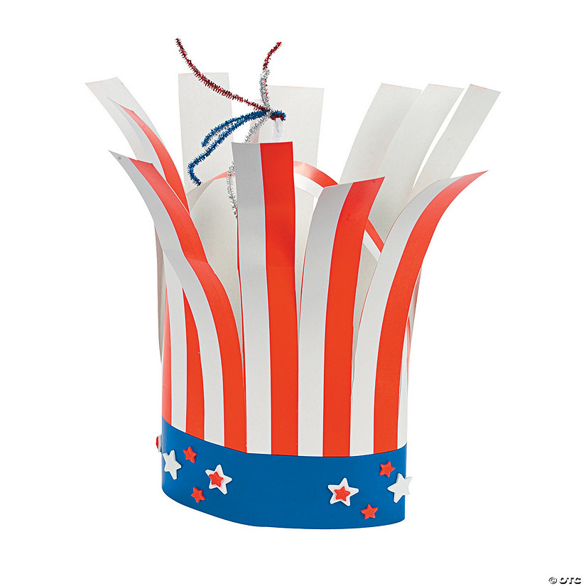 Patriotic Firecracker Hat Craft Kit - Makes 12 Image