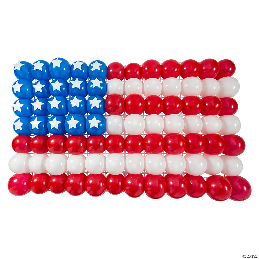 Patriotic Flag Balloon Wall Frame Kit - Makes 1 Image