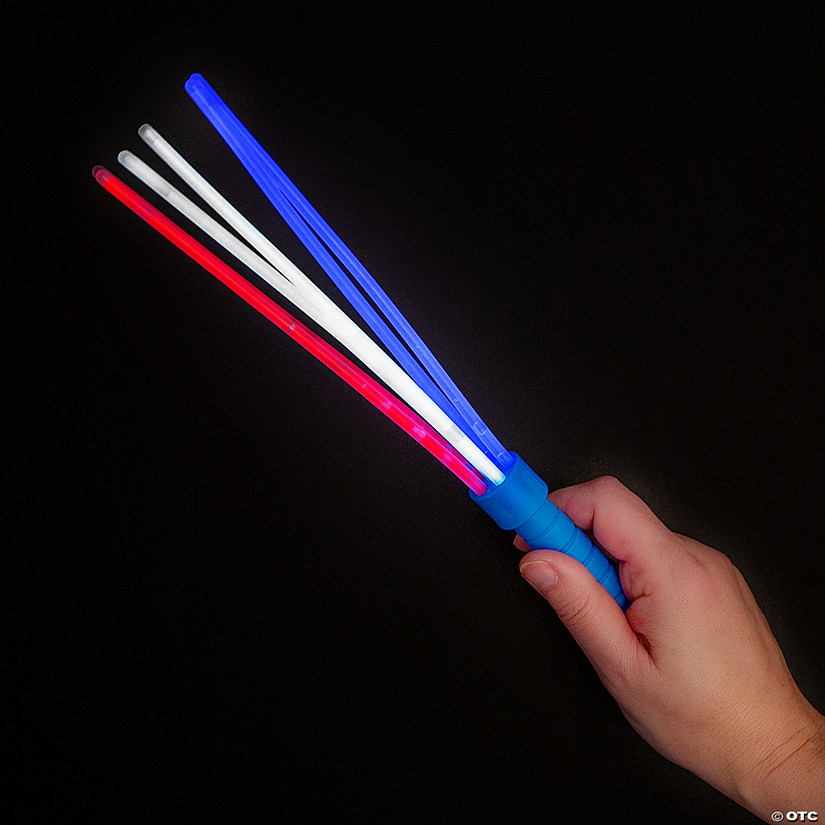 Patriotic Glow Stick Spray Wands - 12 Pc. Image
