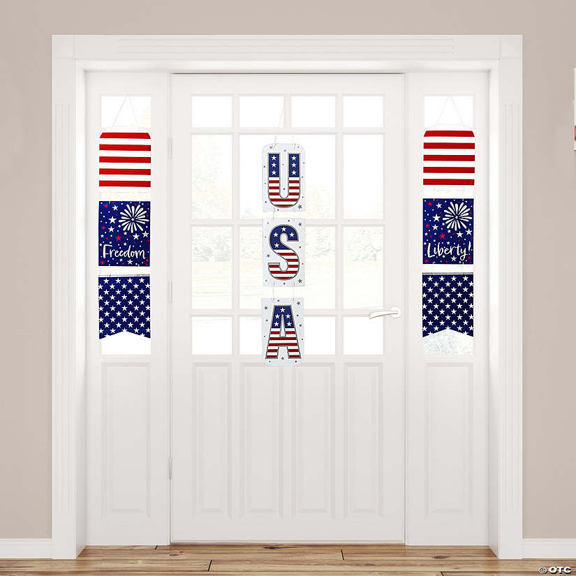 Patriotic Hanging Door Banner Decorations - 3 Pc. Image