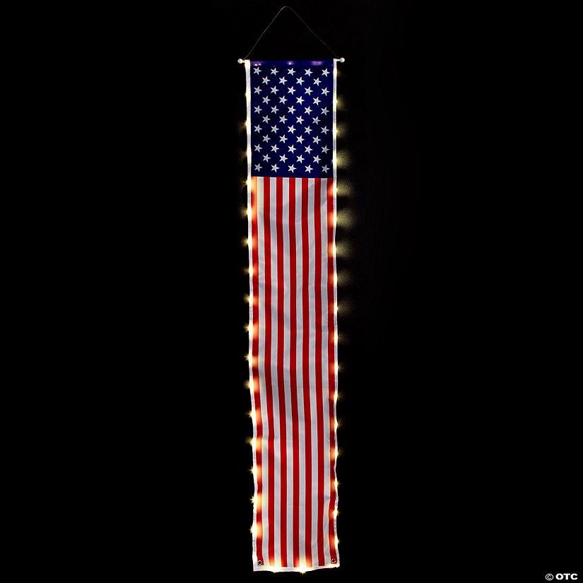 Patriotic Light-Up Flag Banner Set &#8211; 2 Pc. Image