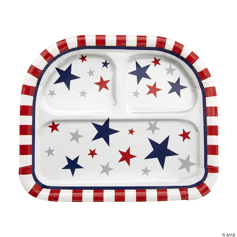 Patriotic Party Star Paper Dinner Plates - 8 Ct. Image