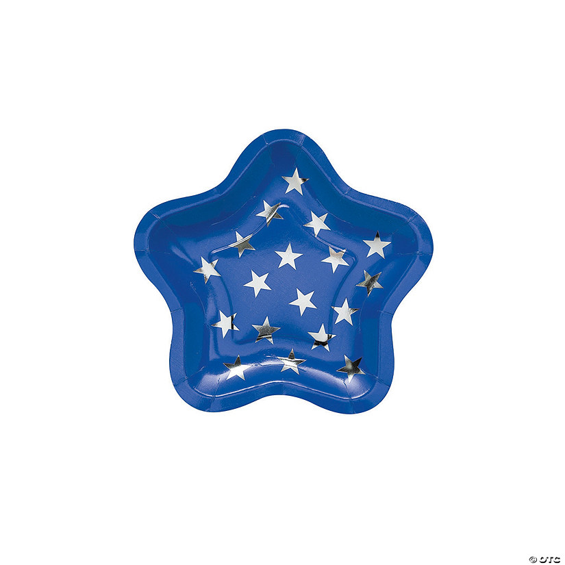 Patriotic Party Star-Shaped Paper Dessert Plates - 8 Ct. Image