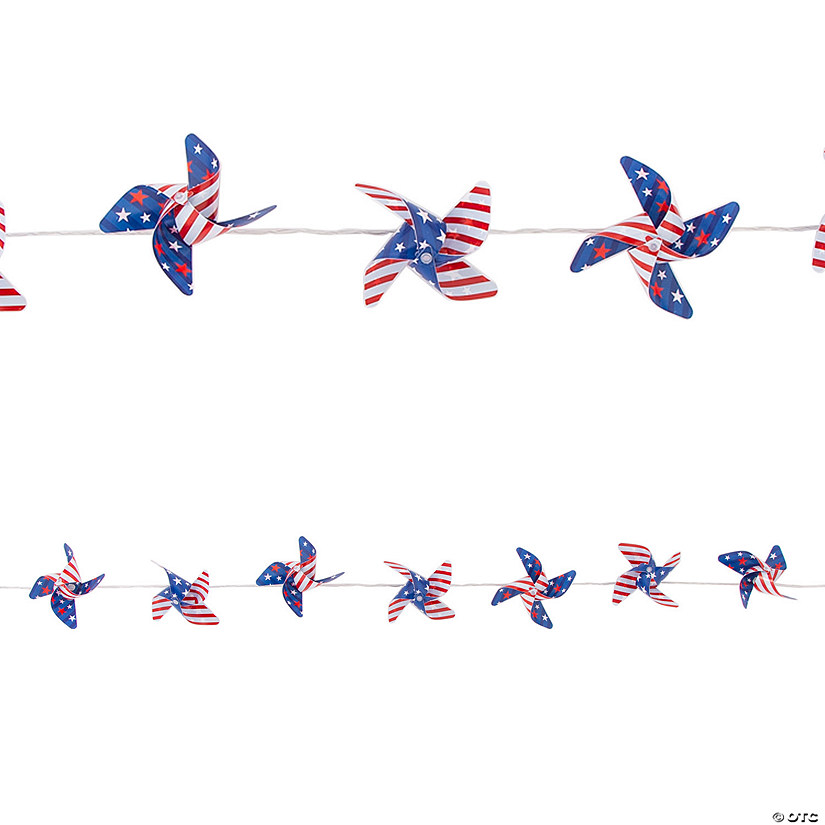 Patriotic Pinwheel String Lights Image