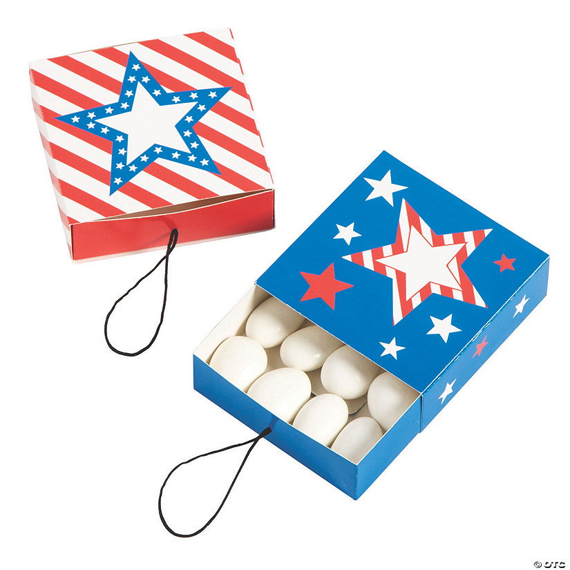 Patriotic Pull Favor Boxes - 24 Pc. Image