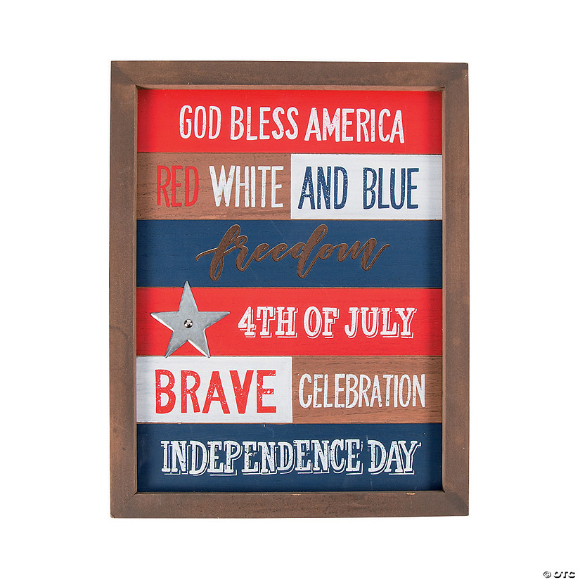 Patriotic Religious Phrases Wall Sign Image