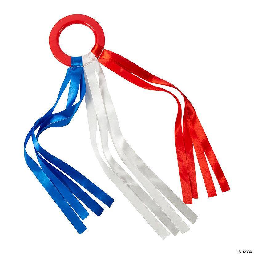 Patriotic Ribbon Hoop Wands - 12 Pc. Image
