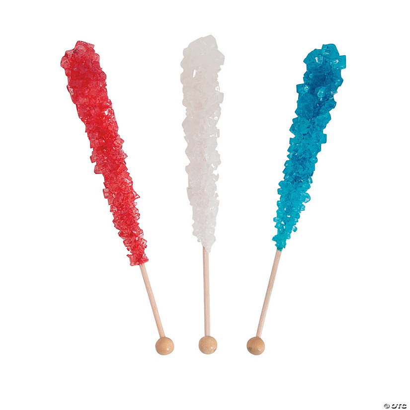 Patriotic Rock Candy Lollipops