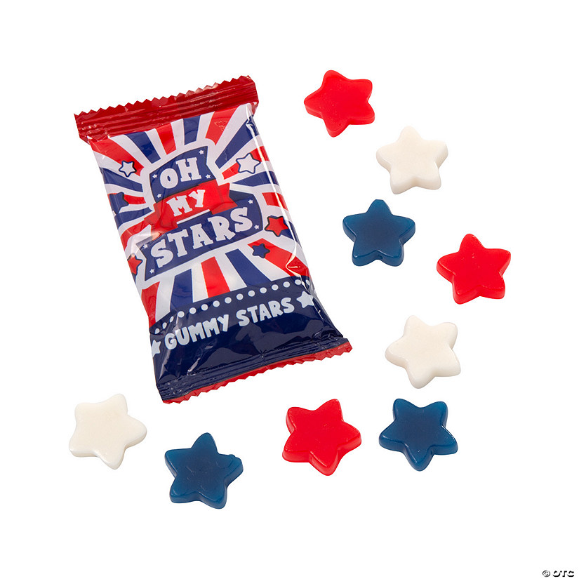 Patriotic Star Gummy Packs 24 Pc. Oriental Trading
