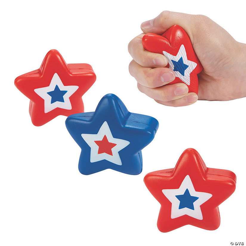 Patriotic Star Stress Toys - 12 Pc. Image